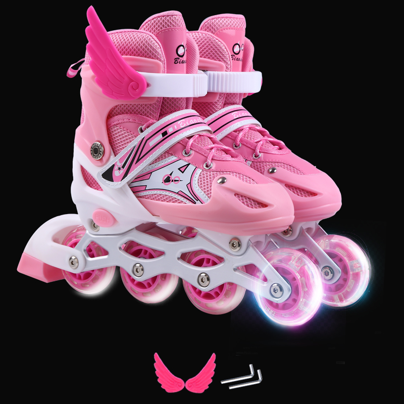 Pink one pair of shoes plus wrench wings